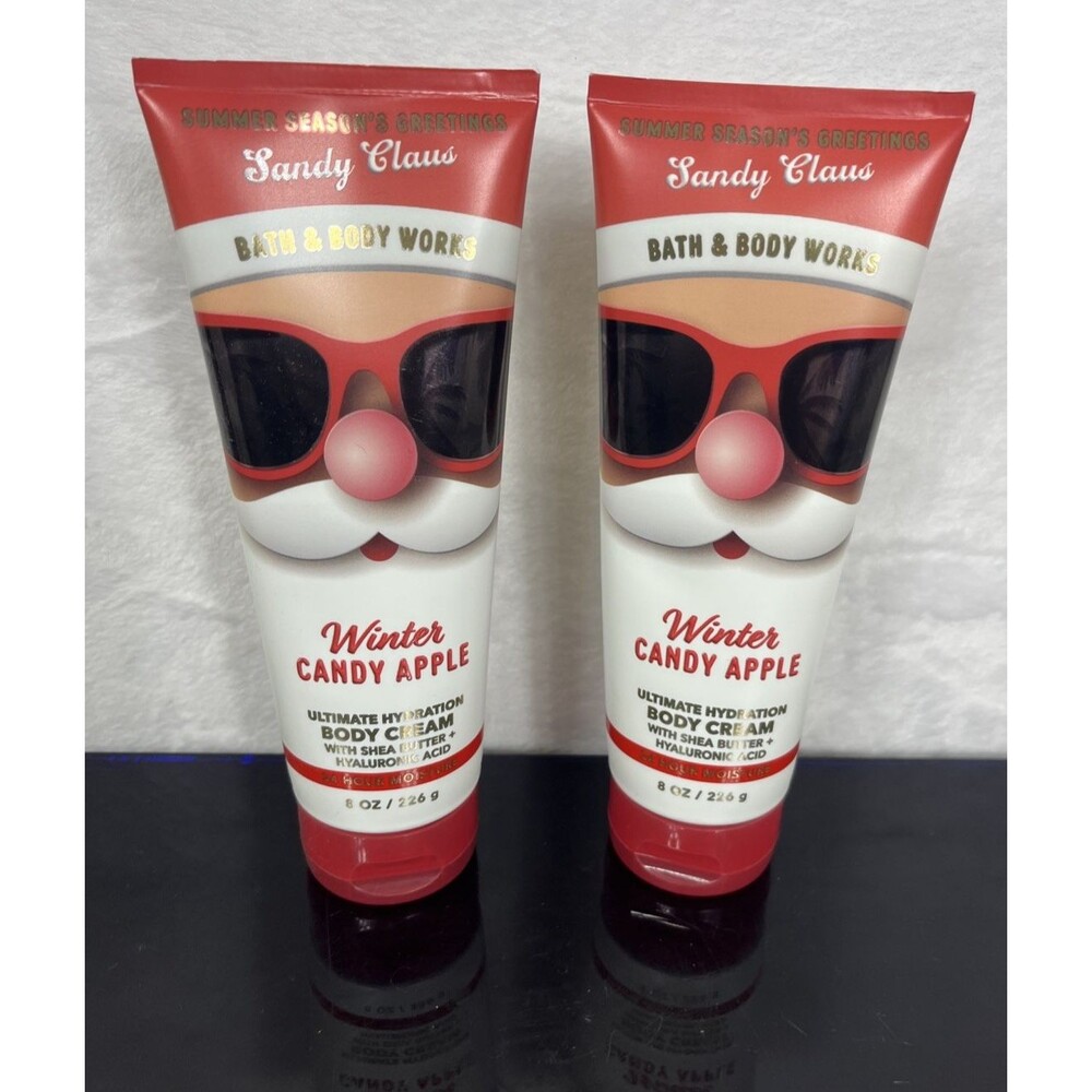 x2 Bath & Body Works Winter Candy Apple Ultimate Hydration Body Cream 8oz Ea NEW